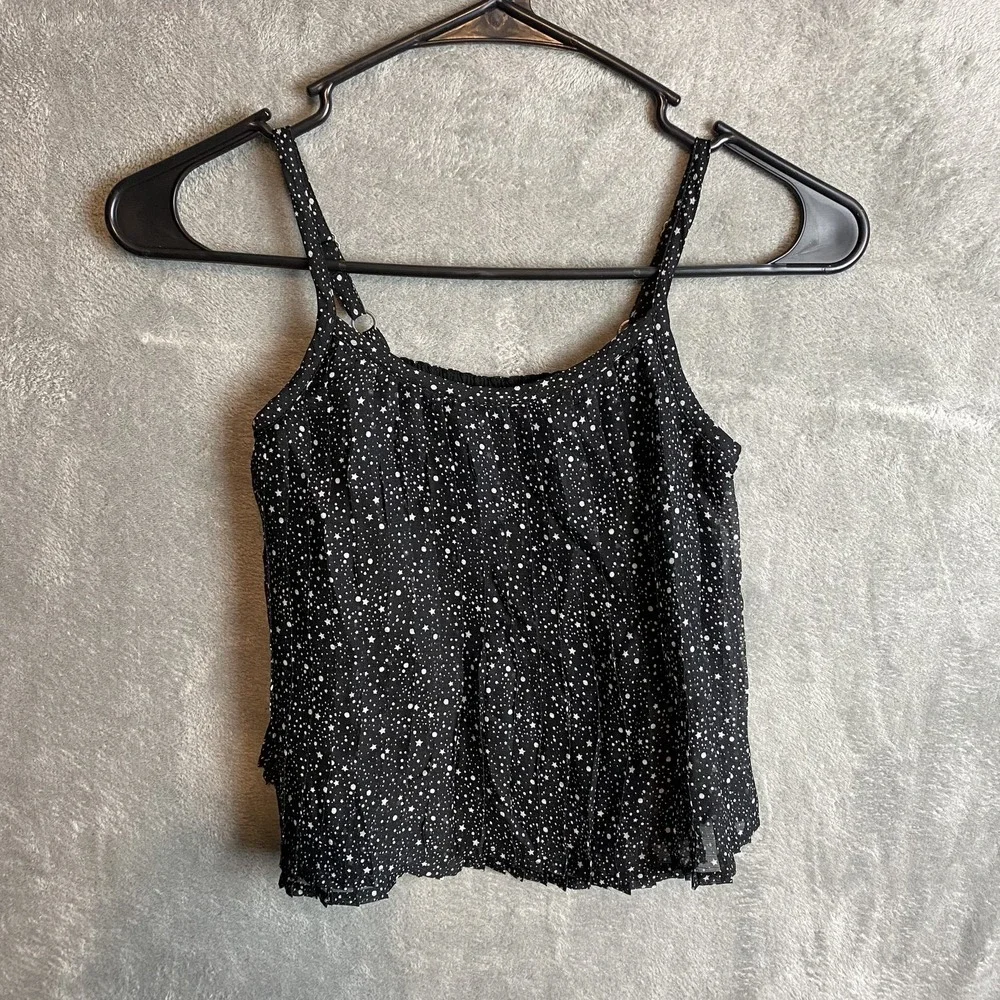 Abercrombie Kids 7/8 Black Polka Dot Sleeveless Camisole